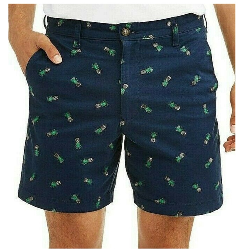 NWT George stretch flat front pineapple shorts